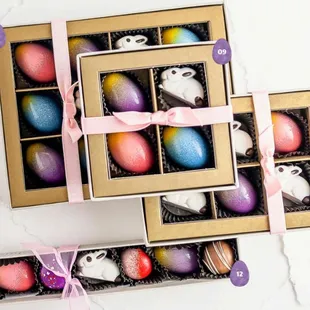 a variety of chocolates