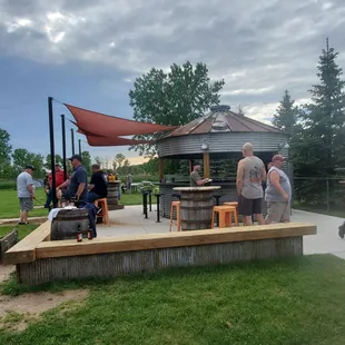 Outdoor patio bar near horseshoe pits.  6/1/2022