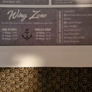 Wing Zone at Sugarbush Tavern. 6/1/2022