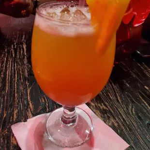 Hibiscus punch. Not what was advertised but tasty.