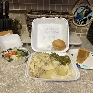 SugarCreek&apos;s Thanksgiving &quot;to go&quot; meals for $18.95....AMAZING!