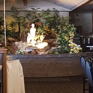 a view of the dining area