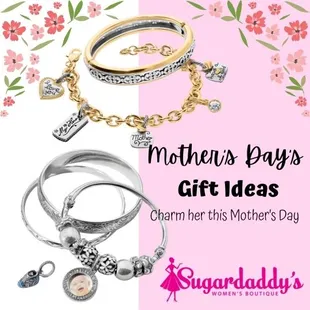 We have beautiful Mother&apos;s Day gifts, charms, charm bracelets, in silver and gold