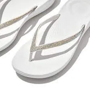 FitFlop sandals in white, black and baby blue