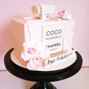 Perfume Bottle cake buttercream