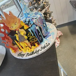 My daughters Elemental themed birthday cake!