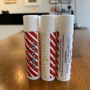 The Peppermint lip balm is now is stock!  Super peppermint for the peppermint lovers!