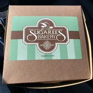 a box of sugaree's bakery