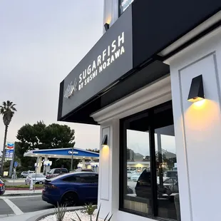 the front of the restaurant