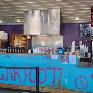 the counter area of the restaurant