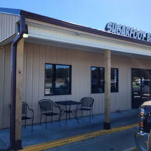 the outside of the building