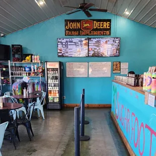 the interior of the restaurant