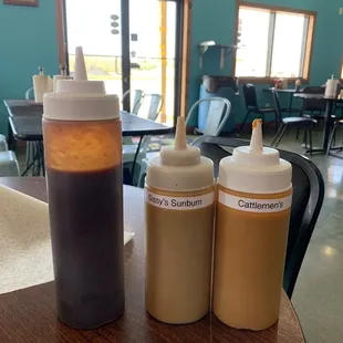 Three types of sauces