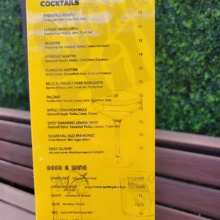 Menu (April 2023)