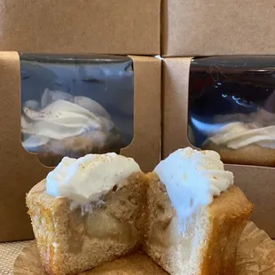 food, dessert, cupcakes