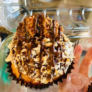 Samoa Girl Scout Cookie Cupcake