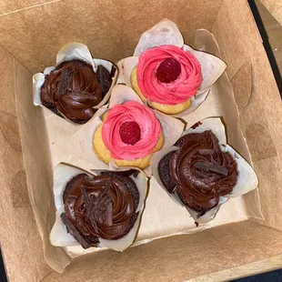 a box of cupcakes