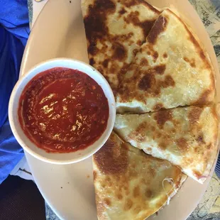 Chicken Parmesan quesadilla. What a great idea!