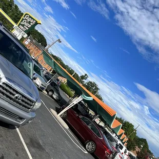 cars parked in a parking lot