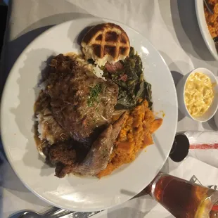 Taste of Soul Plate and macaroni and Cheese