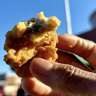 Fresh fried oyster
