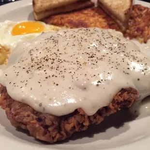 Chicken fried streak &amp; eggs