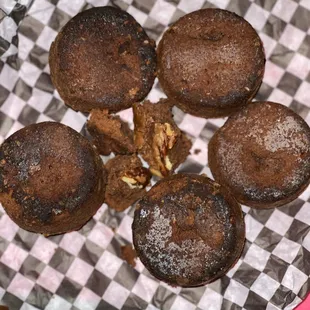 The photo of the hard, burnt, and inedible brownies that I sent to the company.