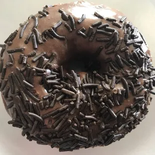 Chocolate glazed w/ sprinkles