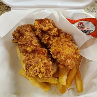 KIDS menu Chicken Tenders with Fries