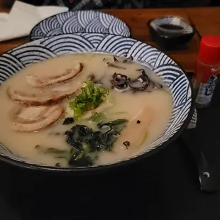 Tonkatsu Ramen: Pork based soup with chashu pork