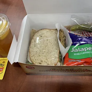 Turkey sandwich box lunch