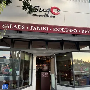 Exterior of restaurant