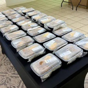 Combo Bentos with Garlic Chicken, Mahi Mahi, and Teri Beef for funeral