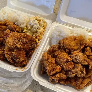 Garlic Chicken and Spicy Garlic Chicken Plate