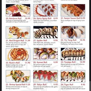 House Rolls Menu