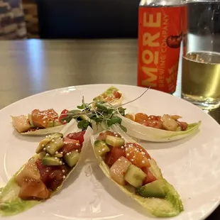 Rainbow Tartar and a BYOB can of local hoppy lager!