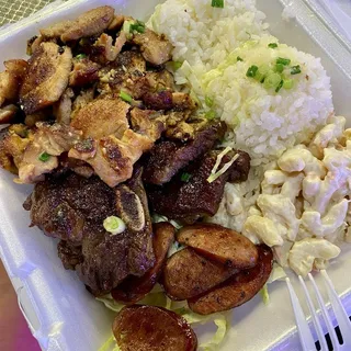 Three Items Bbq Combo Plate