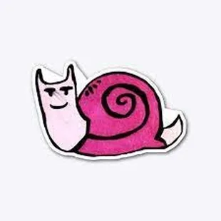 a sticker of a snail
