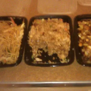house lomein, house fried rice and Kung Pao chicken
