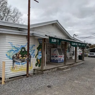 the exterior of the store