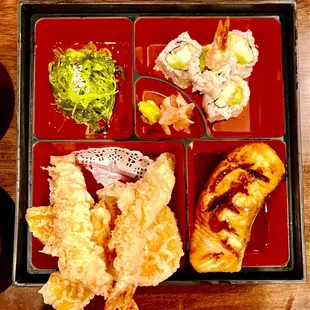 Salmon bento box