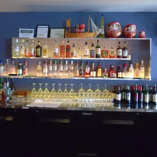 A very nice looking back bar.