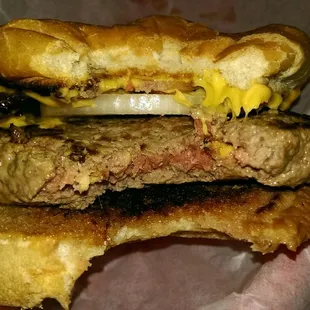 Toasted bun and cooked rare, thank you.