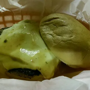 The pepper jack jalapeño burger.