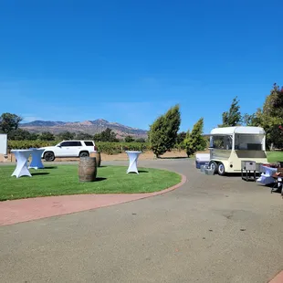 POV from the front of the house.