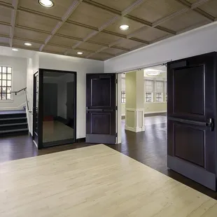 entry way with two large bathrooms for events.