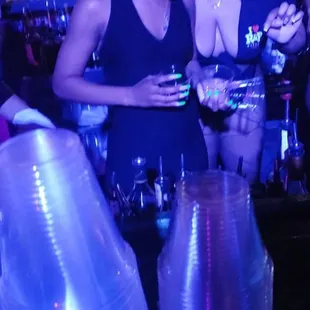 two women at a bar