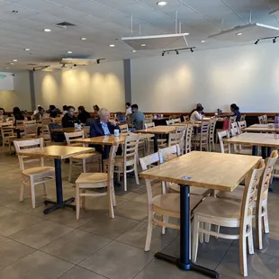 lots of tables and chairs