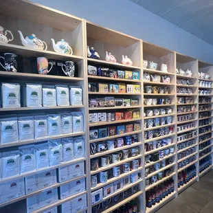 Mugs for purchase and beans as well