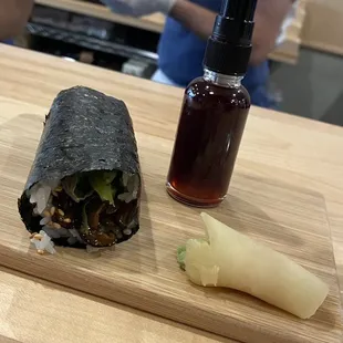 Shiitake Tsukudani Hand Roll